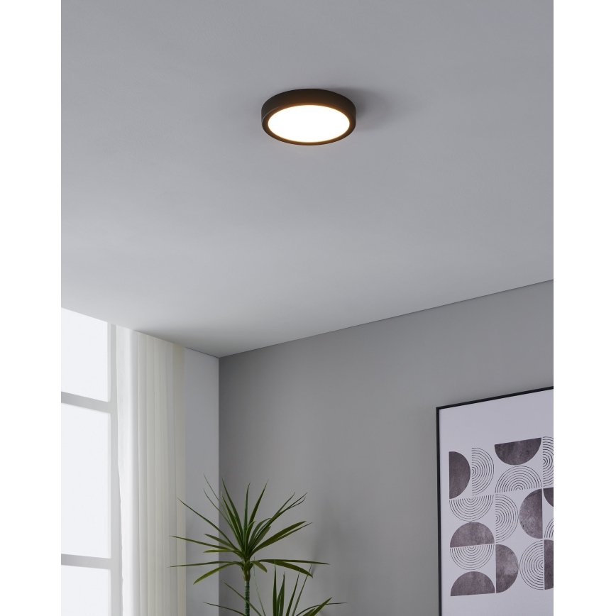 Eglo - Plafoniera LED con sensore LED/17W/230V 3000K nero