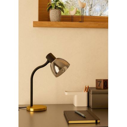 Eglo - Lampada da tavolo 1xE14/25W/230V oro/nero