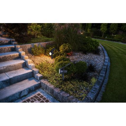 Eglo - Lampada solare LED RGBW dimmerabile LED/3W/4,5V IP44 nera + telecomando