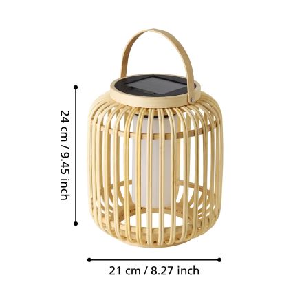 Eglo - Lampada da tavolo solare LED/3,3W/3,7V 1800 mAh IP44