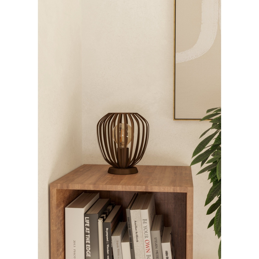 Eglo - Lampada da tavolo 1xE27/40W/230V, finitura bronzo