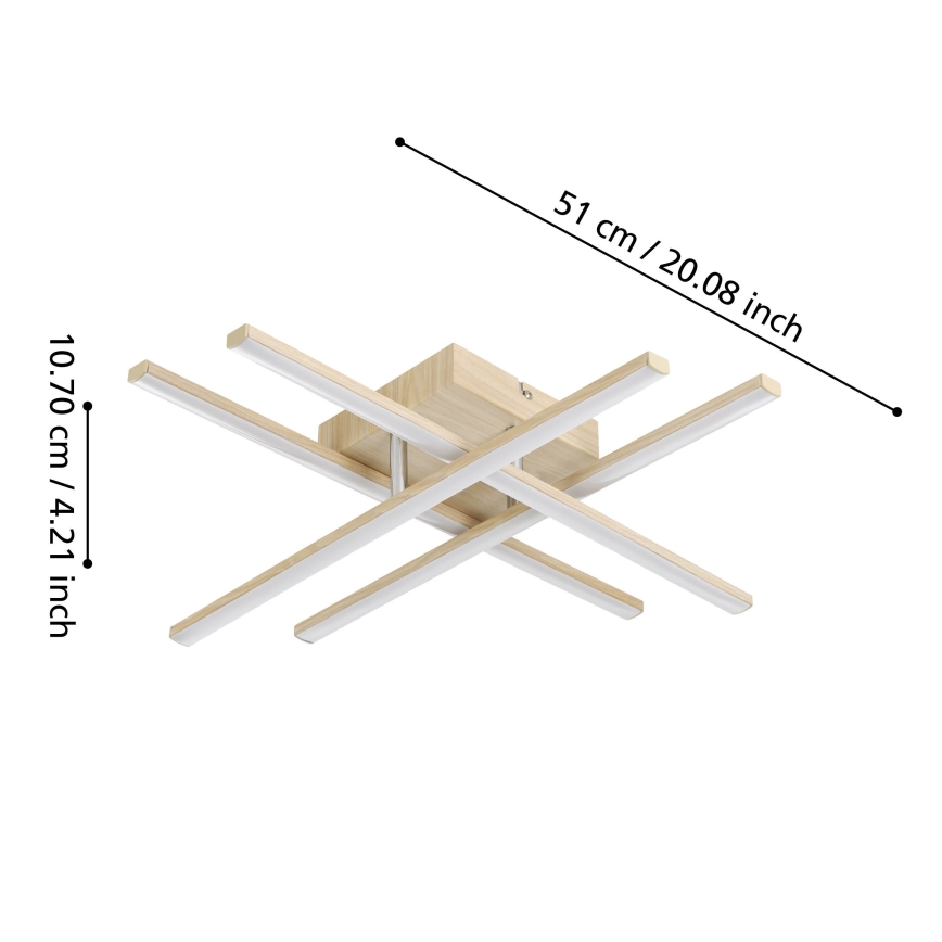 Eglo - Plafoniera LED/20,5W/230V dorata