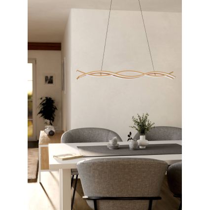 Eglo - Lampadario LED a sospensione con cavo LED/35W/230V beige