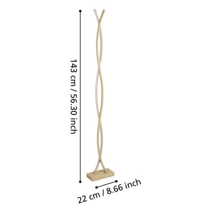 Eglo - Lampada da terra LED/36W/230V dorata