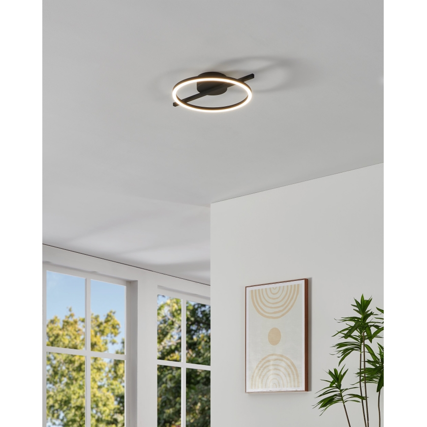 Eglo - Plafoniera dimmerabile RGBW LED/17W/230V 2700-6500K nero + telecomando
