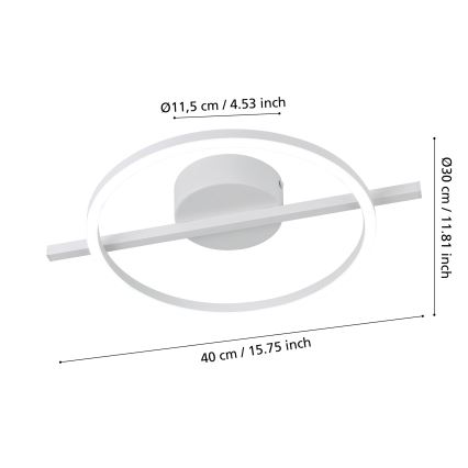 Eglo - Plafoniera dimmerabile RGBW LED/17W/230V 2700-6500K bianco + telecomando