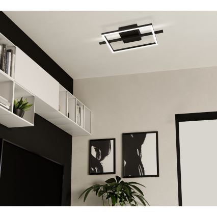 Eglo - Plafoniera dimmerabile RGBW LED/17W/230V 2700-6500K nero + telecomando