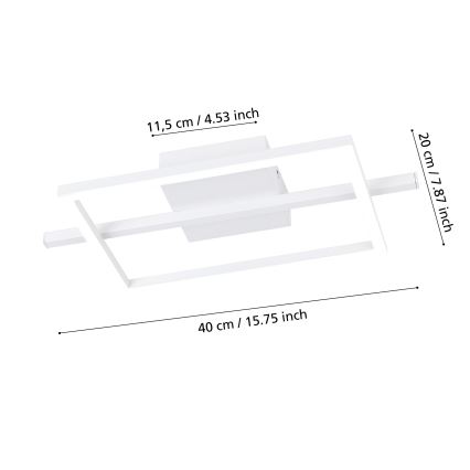Eglo - Plafoniera dimmerabile RGBW LED/17W/230V 2700-6500K bianco + telecomando