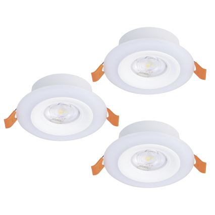 Eglo - Set di 3 faretti LED RGBW da incasso per bagno, dimmerabili, LED/3,8W/230V 2700-6500K IP44 + telecomando