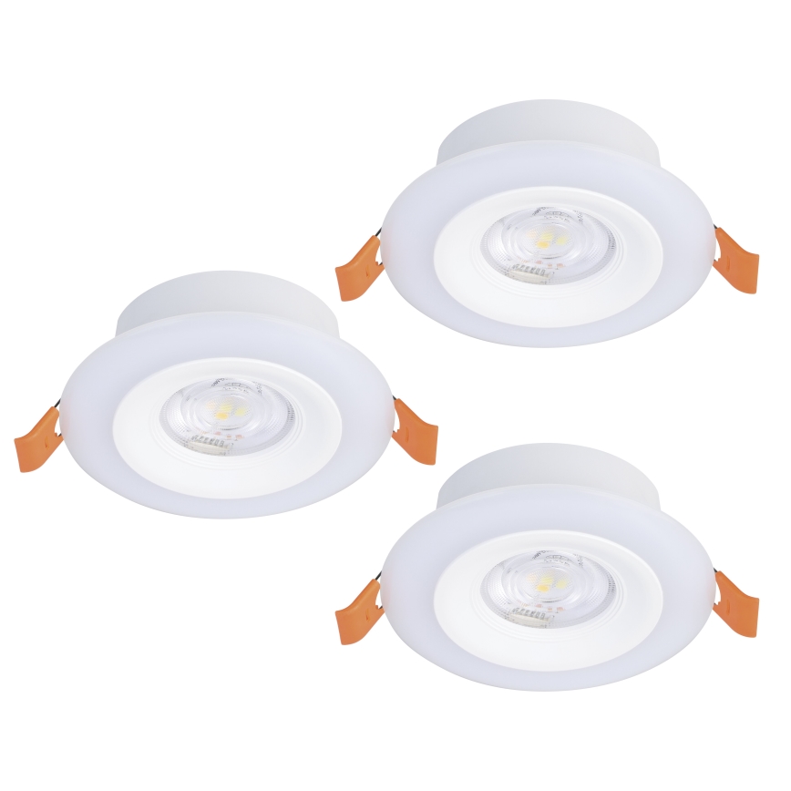 Eglo - Set di 3 faretti LED RGBW da incasso per bagno, dimmerabili, LED/3,8W/230V 2700-6500K IP44 + telecomando