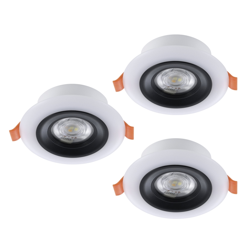 Eglo - Set di 3 faretti da incasso LED RGBW dimmerabili per bagno LED/3,8W/230V 2700-6500K IP44 + telecomando