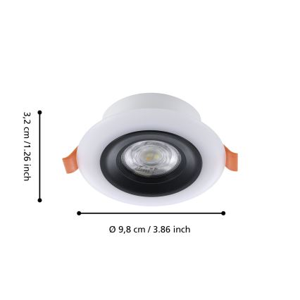 Eglo - Set di 3 faretti da incasso LED RGBW dimmerabili per bagno LED/3,8W/230V 2700-6500K IP44 + telecomando
