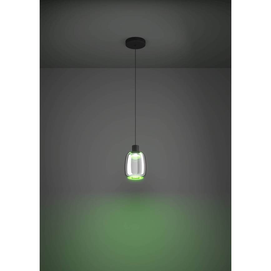Eglo - LED RGBW Lampadario dimmerabile a sospensione con filo LED/3,7W/230V 2700-6500K nero ZigBee