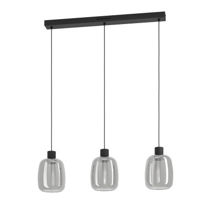 Eglo - LED RGBW Lampadario dimmerabile a sospensione con filo 3xLED/3,7W/230V 2700-6500K grigio