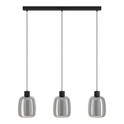Eglo - LED RGBW Lampadario dimmerabile a sospensione con filo 3xLED/3,7W/230V 2700-6500K grigio