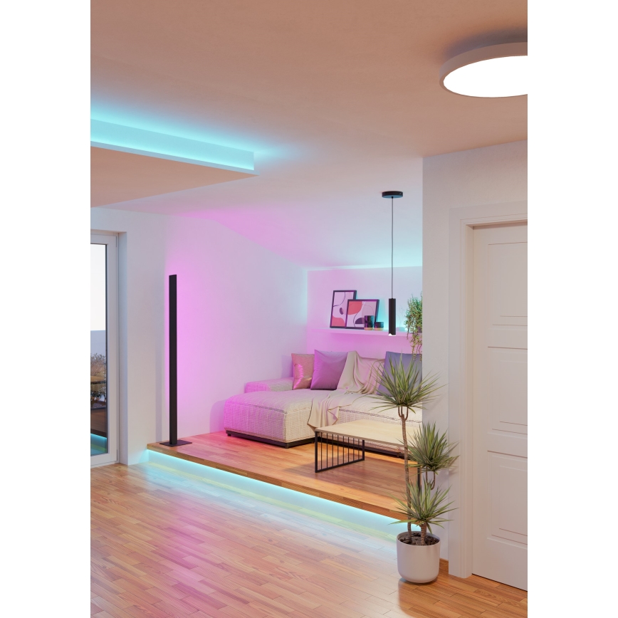 Eglo - LED RGBW Lampadario dimmerabile a sospensione con filo LED/3,7W/230V 2700-6500K nero