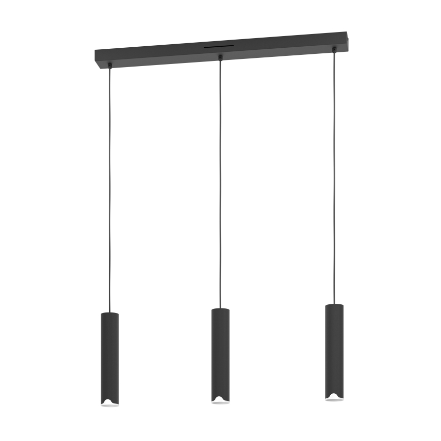 Eglo - LED RGBW Lampadario dimmerabile a sospensione con filo 3xLED/3,7W/230V 2700-6500K nero