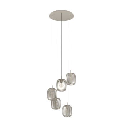 Eglo - Lampadario sospeso con cavo 5xE27/40W/230V beige