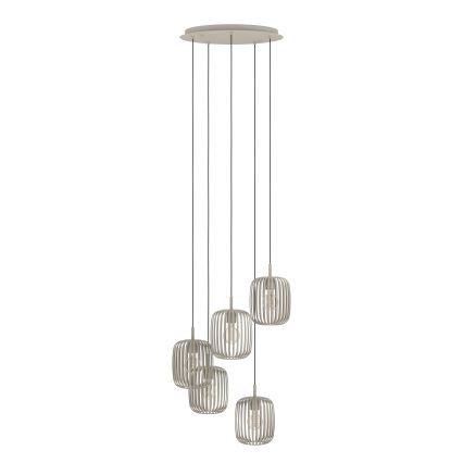 Eglo - Lampadario sospeso con cavo 5xE27/40W/230V beige