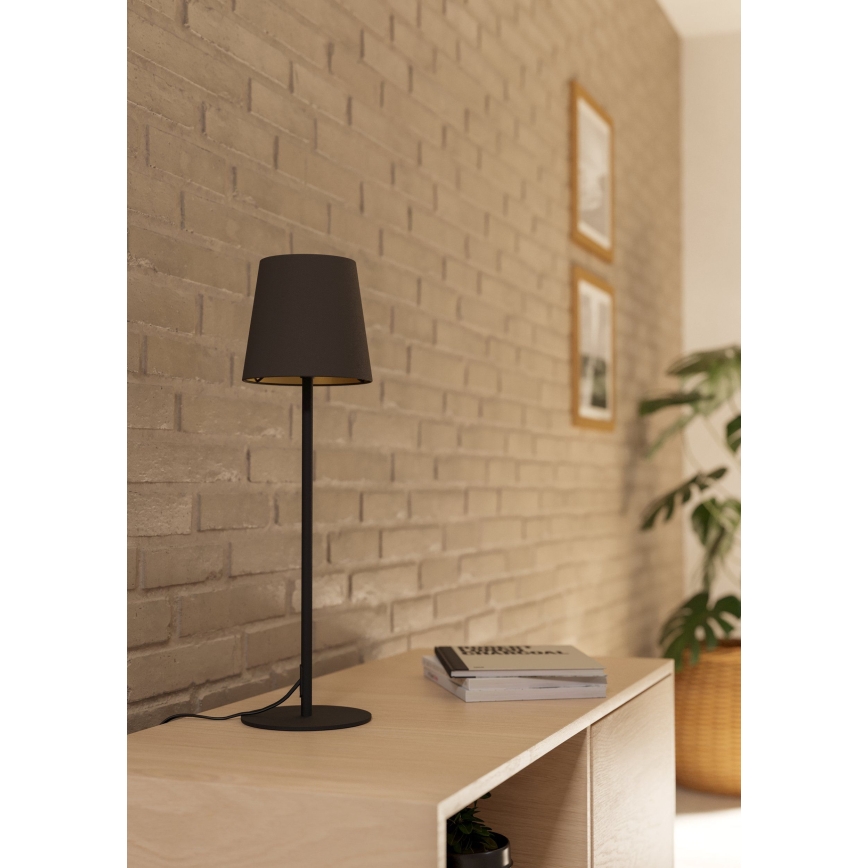 Eglo - Lampada da tavolo 1xE14/40W/230V nero/marrone