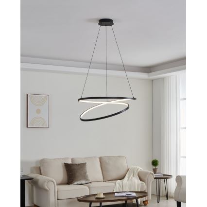 Eglo - Lampadario LED a sospensione con filo LED/42W/230V 3000K nero