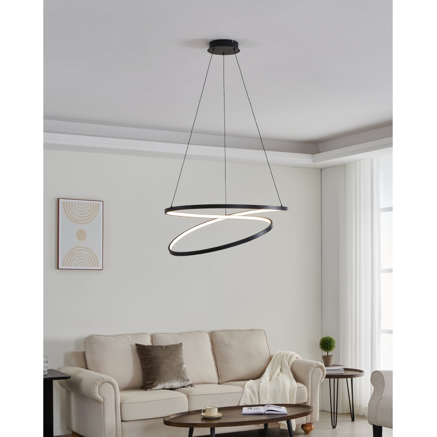 Eglo - Lampadario LED a sospensione con filo LED/42W/230V 3000K nero