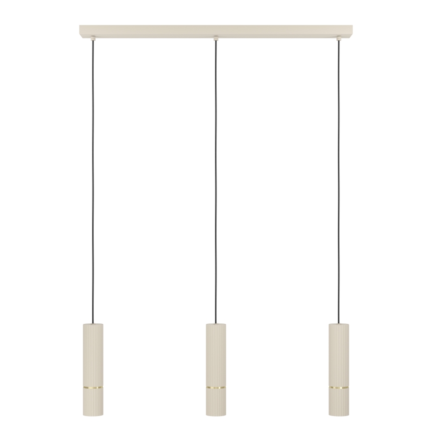 Eglo - Lampadario LED a sospensione con filo 3xGU10/5W/230V 3000K beige