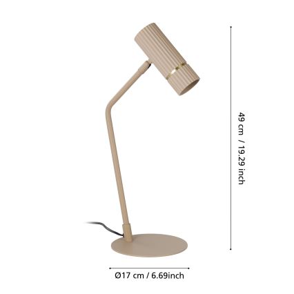 Eglo - Lampada da tavolo LED 1xGU10/5W/230V 3000K beige