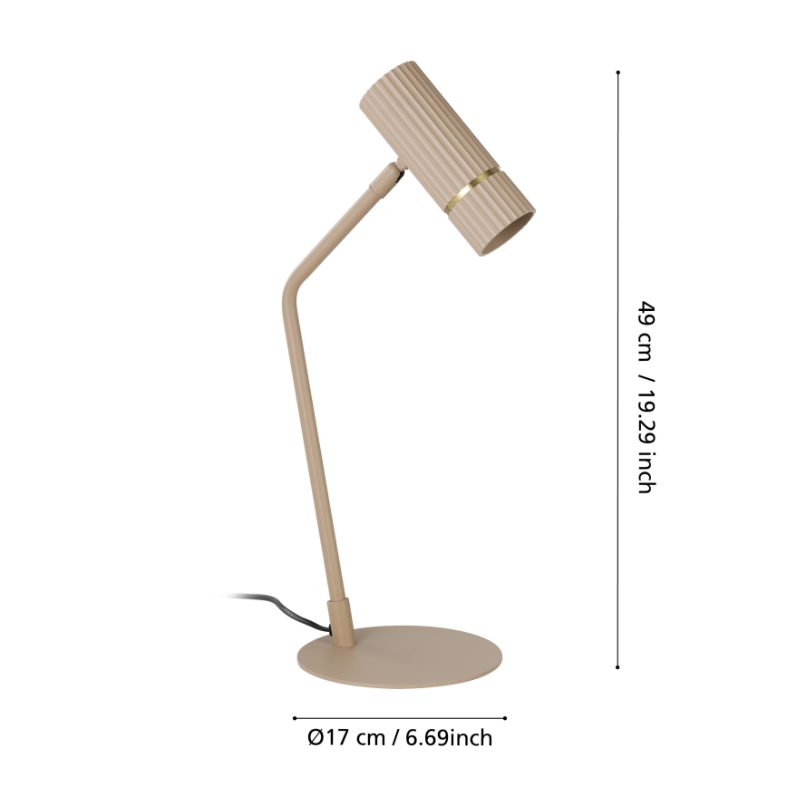 Eglo - Lampada da tavolo LED 1xGU10/5W/230V 3000K beige