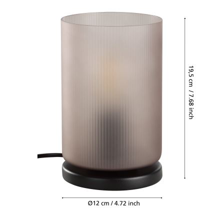 Eglo - Lampada da tavolo 1xE27/40W/230V grigio