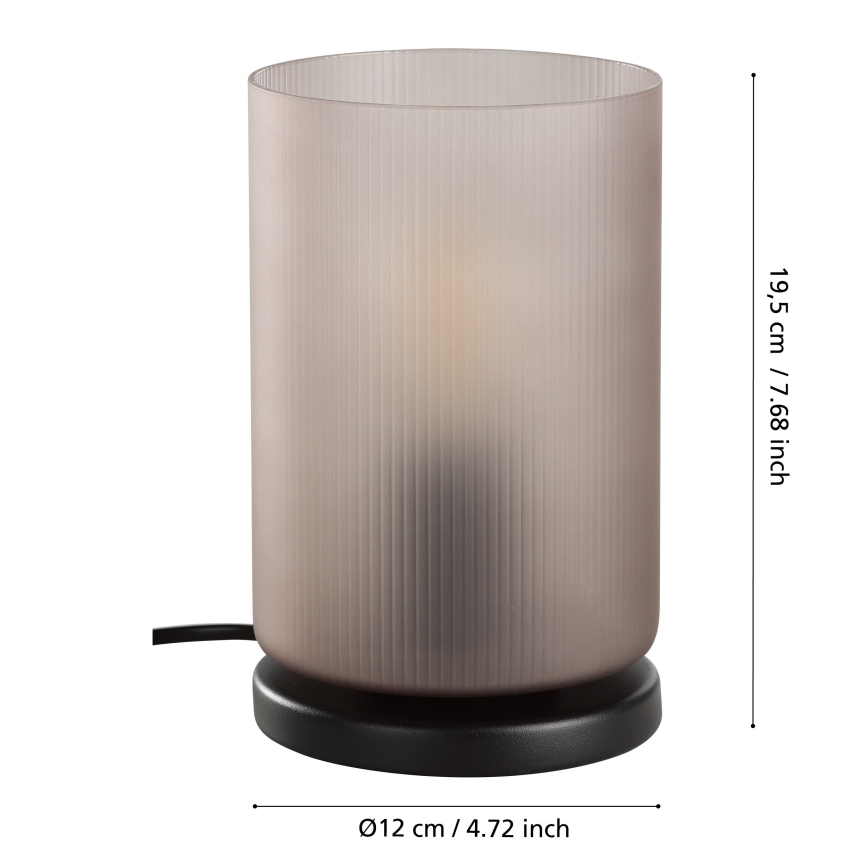 Eglo - Lampada da tavolo 1xE27/40W/230V grigio