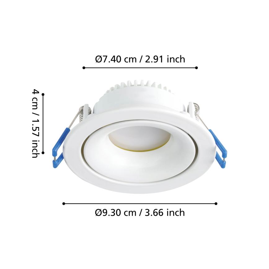 Eglo - Lampada da incasso LED dimmerabile/4,9W/230V bianco