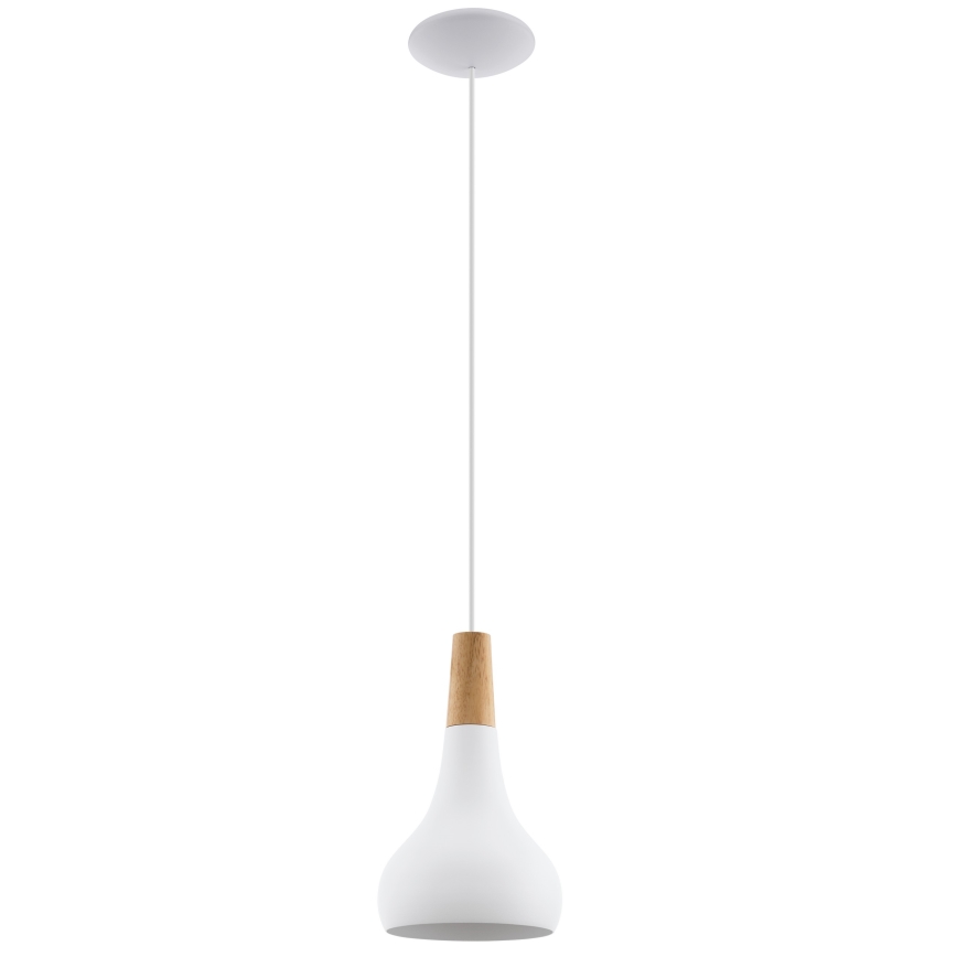 Eglo - Lampadario a sospensione con cavo 1xE27/60W/230V Ø 18 cm, bianco