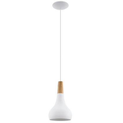 Eglo - Lampadario a sospensione con filo 1xE27/60W/230V diametro 18 cm bianco - FSC certificato