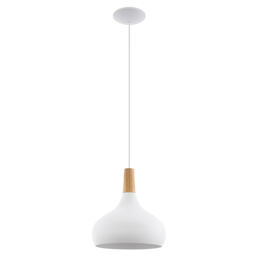 Eglo - Lampadario a sospensione con cavo 1x E27/60W/230V Ø 28 cm, bianco