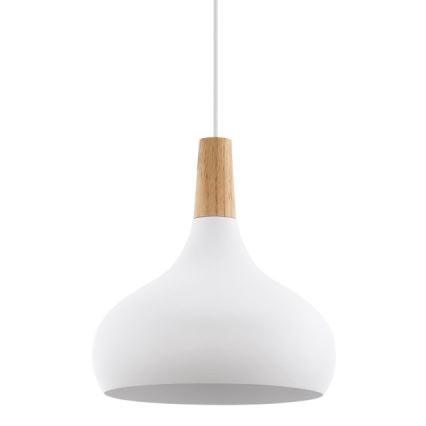 Eglo - Lampadario a sospensione con cavo 1x E27/60W/230V Ø 28 cm, bianco
