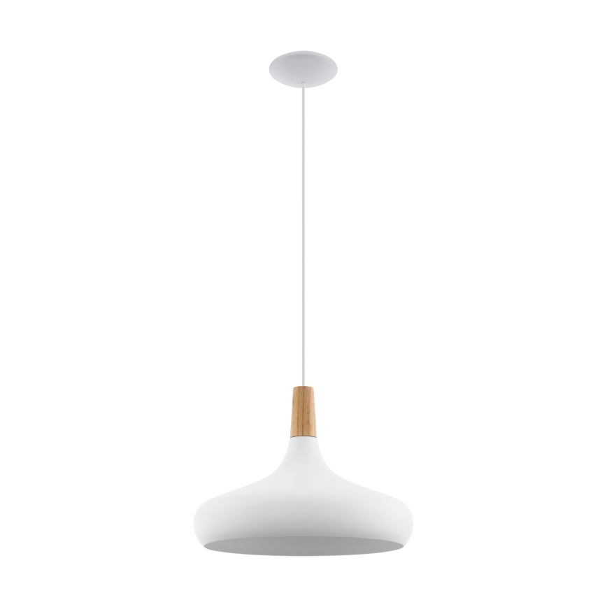 Eglo - Lampadario a sospensione con filo 1xE27/40W/230V diametro 40 cm bianco - FSC certificato