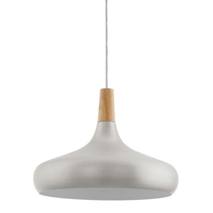 Eglo - Lampadario a sospensione con filo 1xE27/40W/230V diametro 40 cm argento - FSC certificato