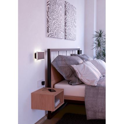 Eglo - Applique a LED LED/12W/230V 3000K 12x23 cm nero