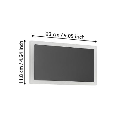 Eglo - Applique a LED LED/12W/230V 3000K 12x23 cm nero