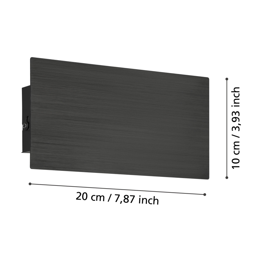 Eglo - Applique a LED LED/6W/230V 3000K nero