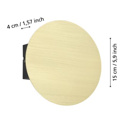 Eglo - Applique a LED LED/4W/230V 3000K oro