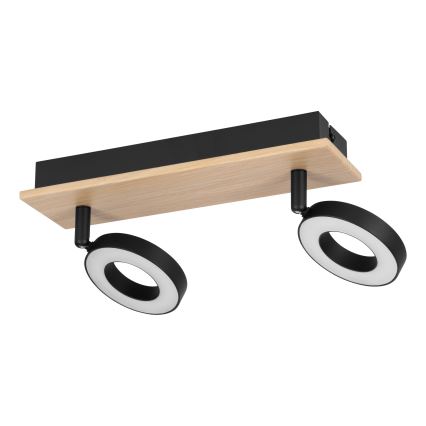 Eglo - Faretto LED 2xLED/4,2W/230V nero/marrone