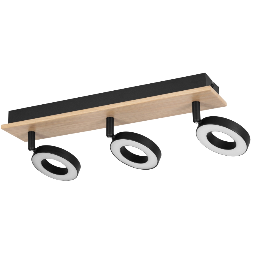 Eglo - Faretto LED 3xLED/4,2W/230V nero/marrone