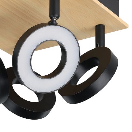 Eglo - Faretto LED 4xLED/4,2W/230V nero/marrone