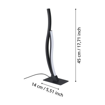 Eglo - Lampada da tavolo LED LED/12W/230V 4000K nero