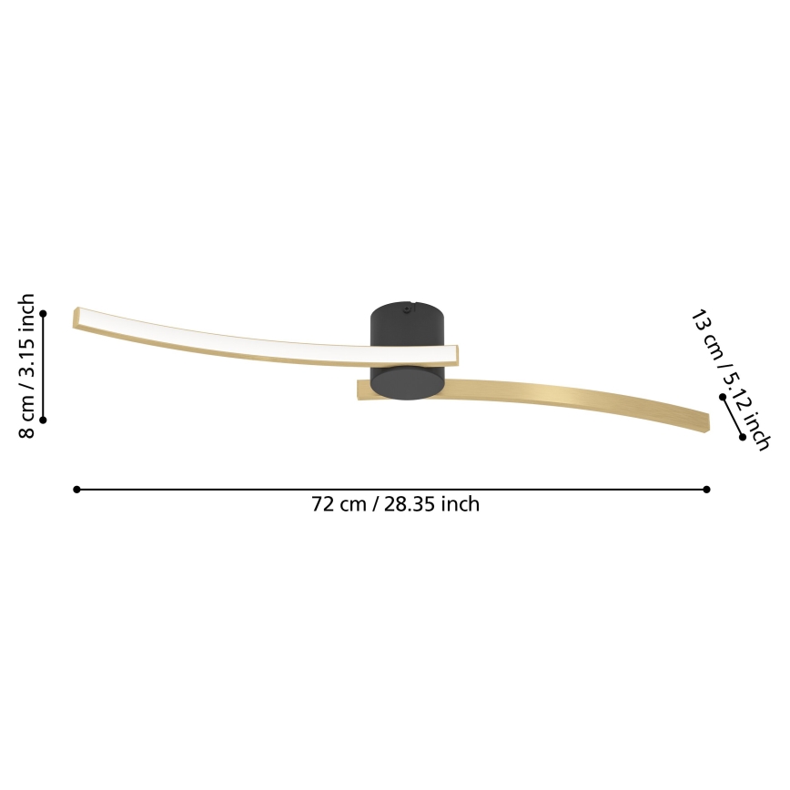 Eglo - Plafoniera LED LED/12W/230V 4000K oro