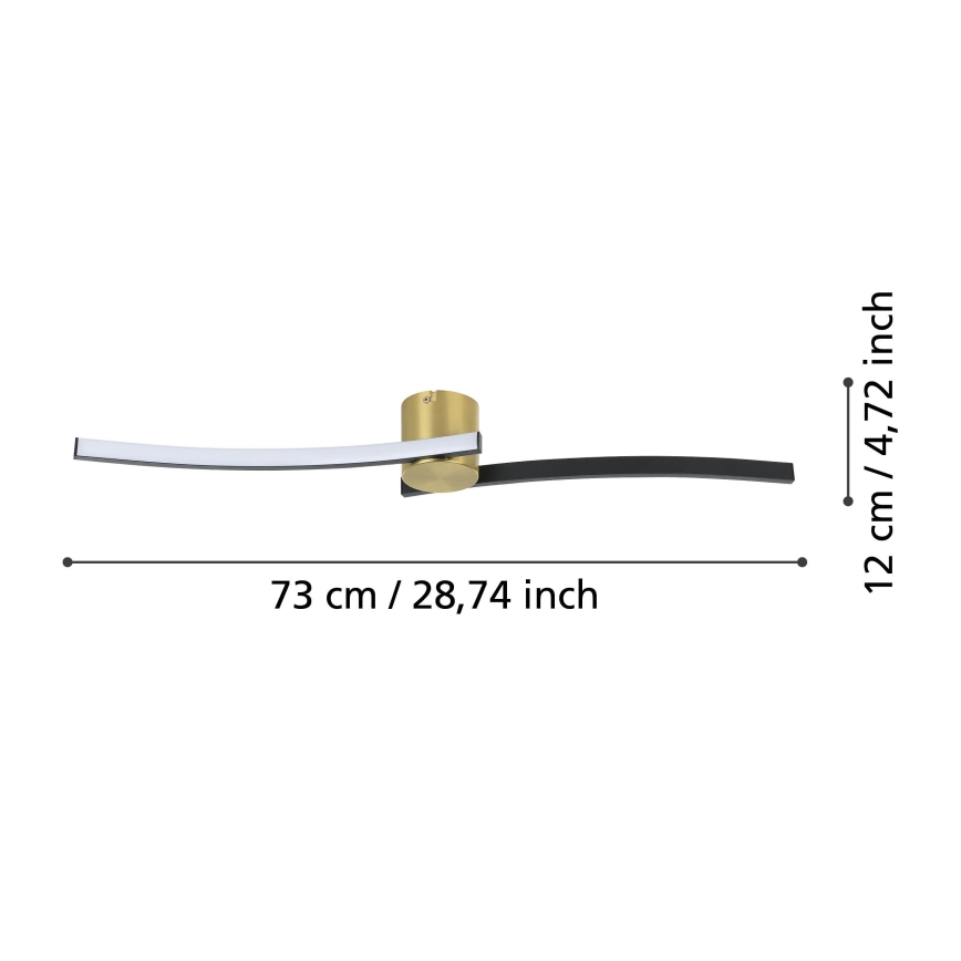 Eglo - Plafoniera LED LED/12W/230V 4000K nero