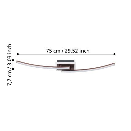 Eglo - Plafoniera LED LED/12W/230V 4000K rame