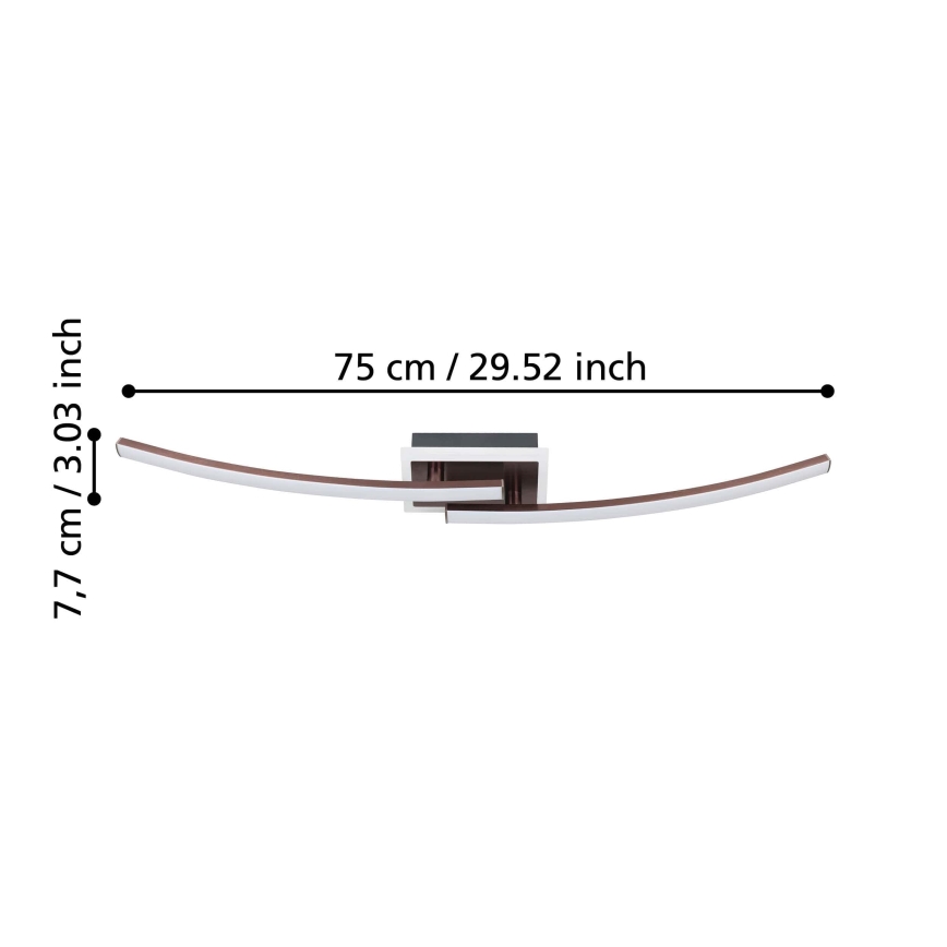 Eglo - Plafoniera LED LED/12W/230V 4000K rame